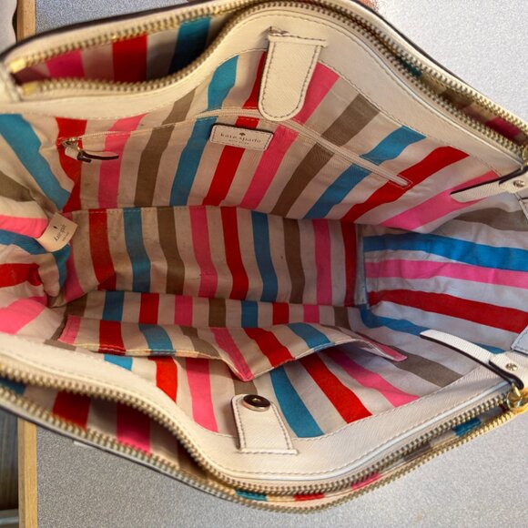 Kate Spade New York Saffiano Leather Tote Bag With Gold Accents - Picture 2 of 7